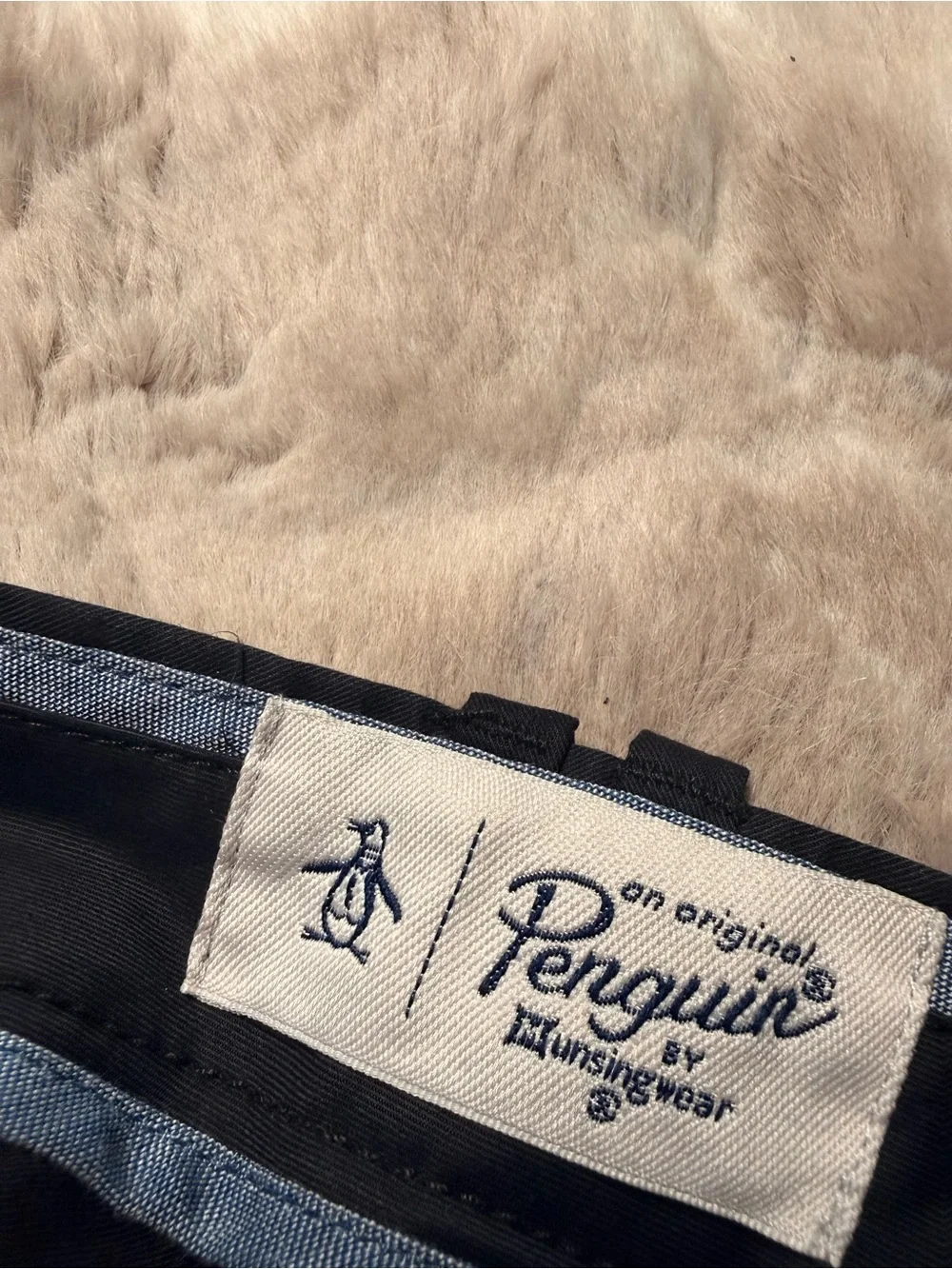 Original Penguin Munsingwear Men Black Slim Fit Dress Chino Pants 34x30
